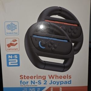 Steering Wheels for N-S 2 Joypad - Black with Red & Blue Accents